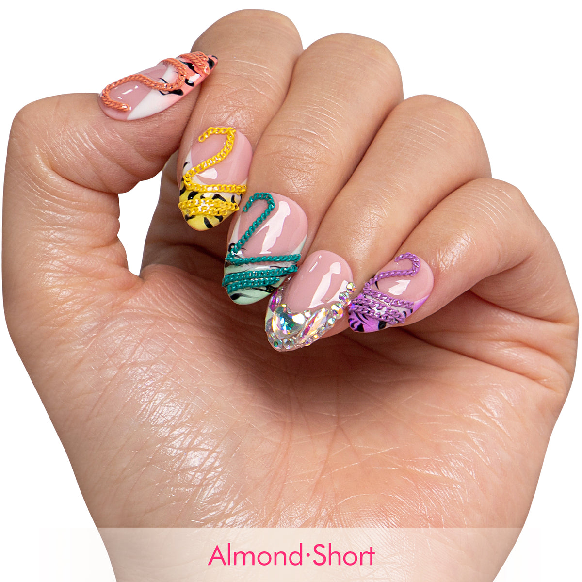 Rainbow Riot Handmade Nails H918