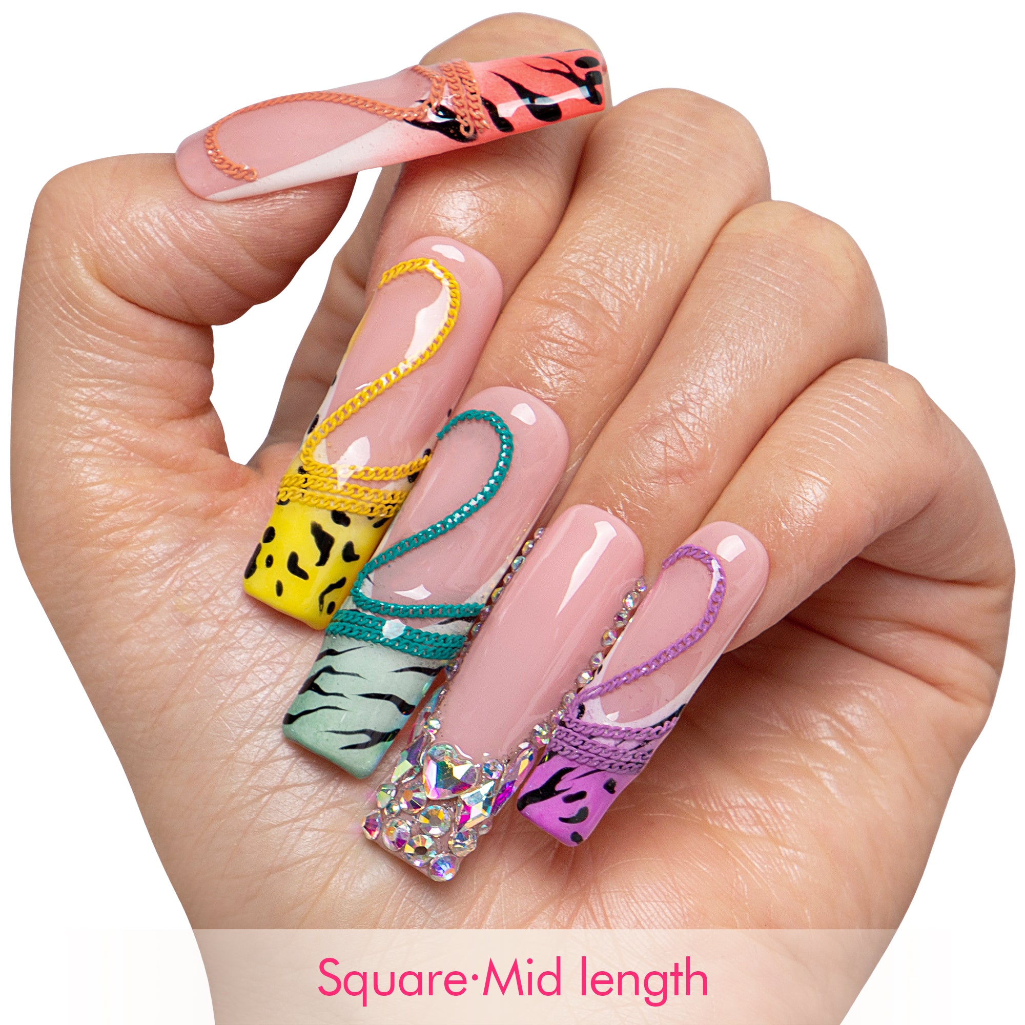 Rainbow Riot Handmade Nails H918