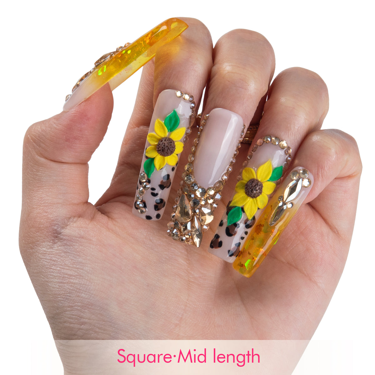 Sunlit Meadow Handmade Nails H924