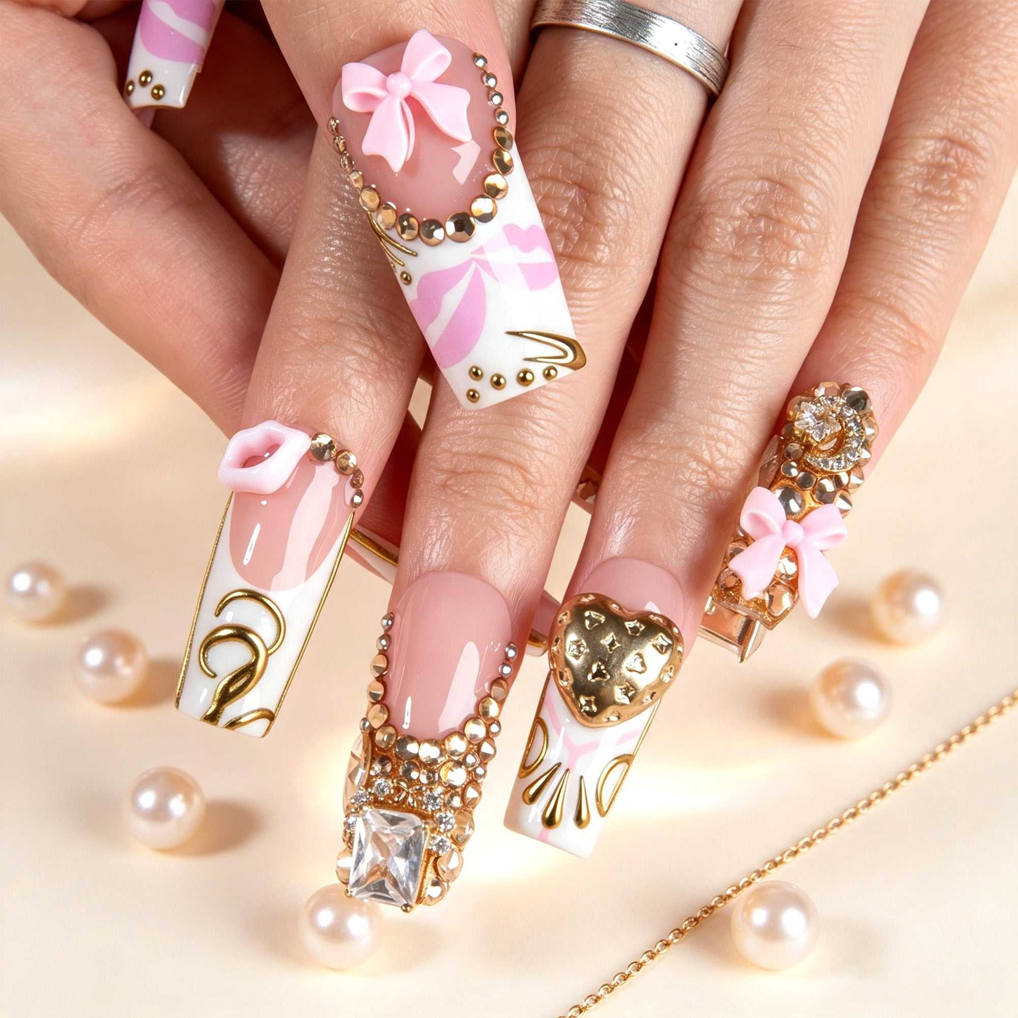 Pink Devotion Handmade Nails H925