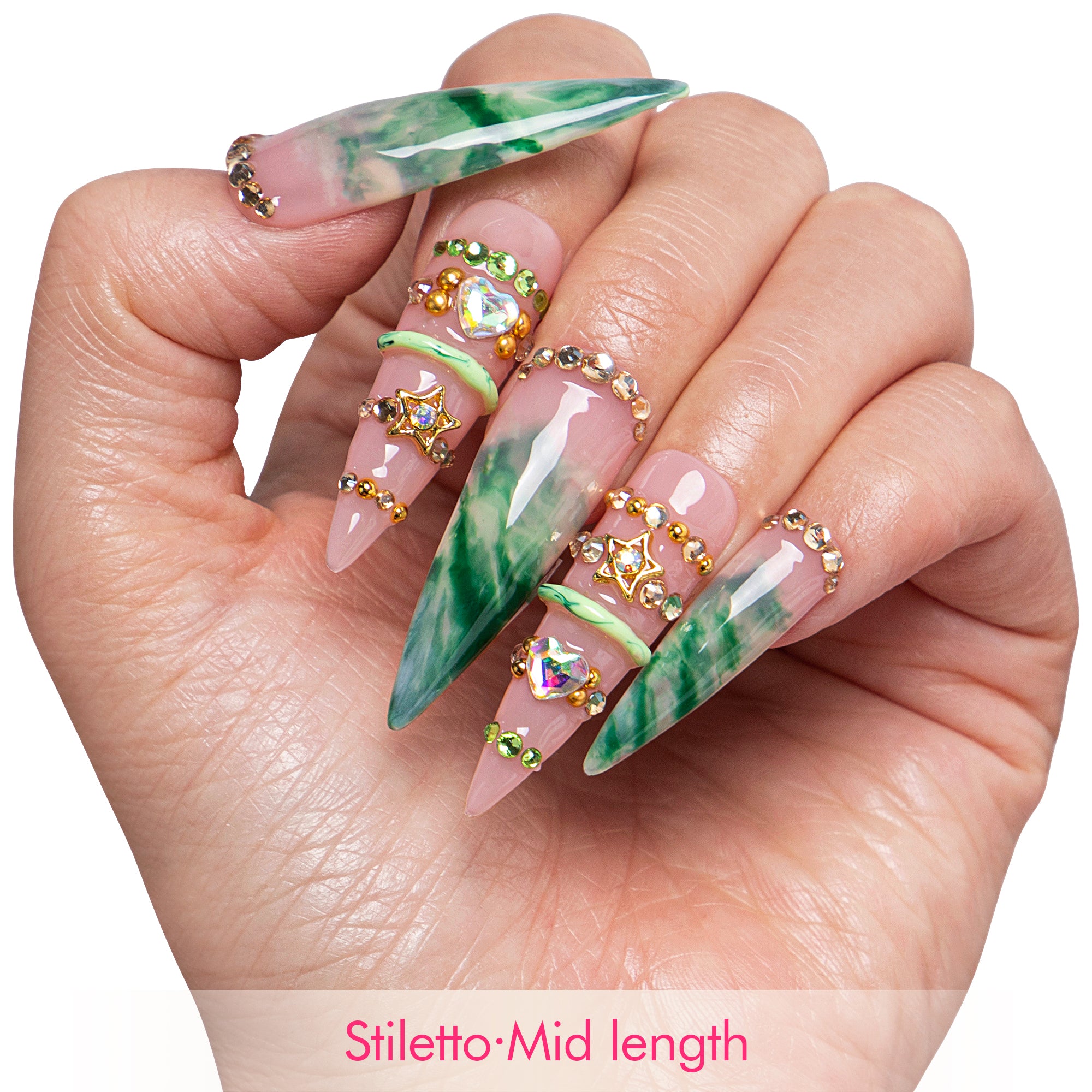 Emerald Wish Handmade Nails H927