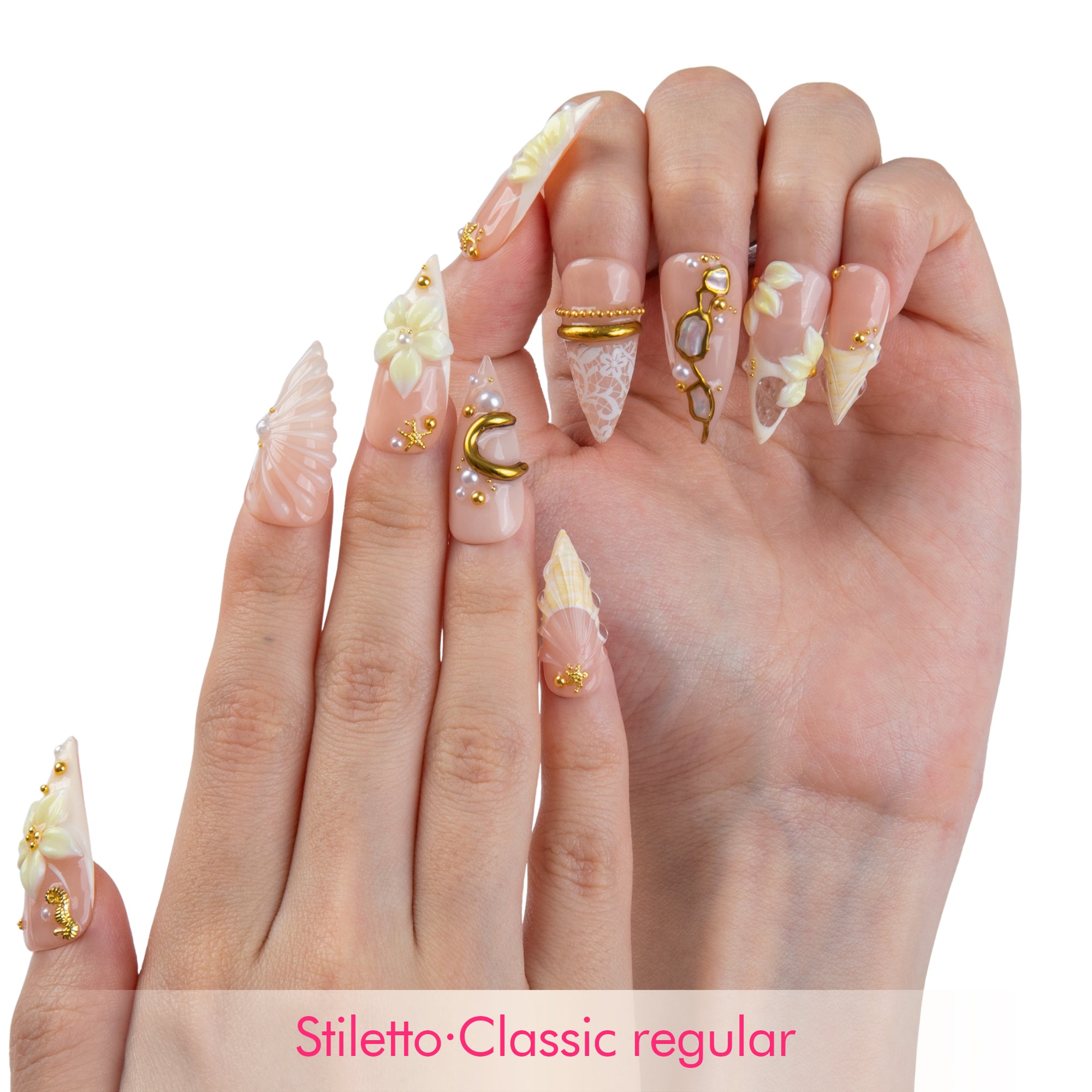 Celestial Bloom Handmade Nails H934