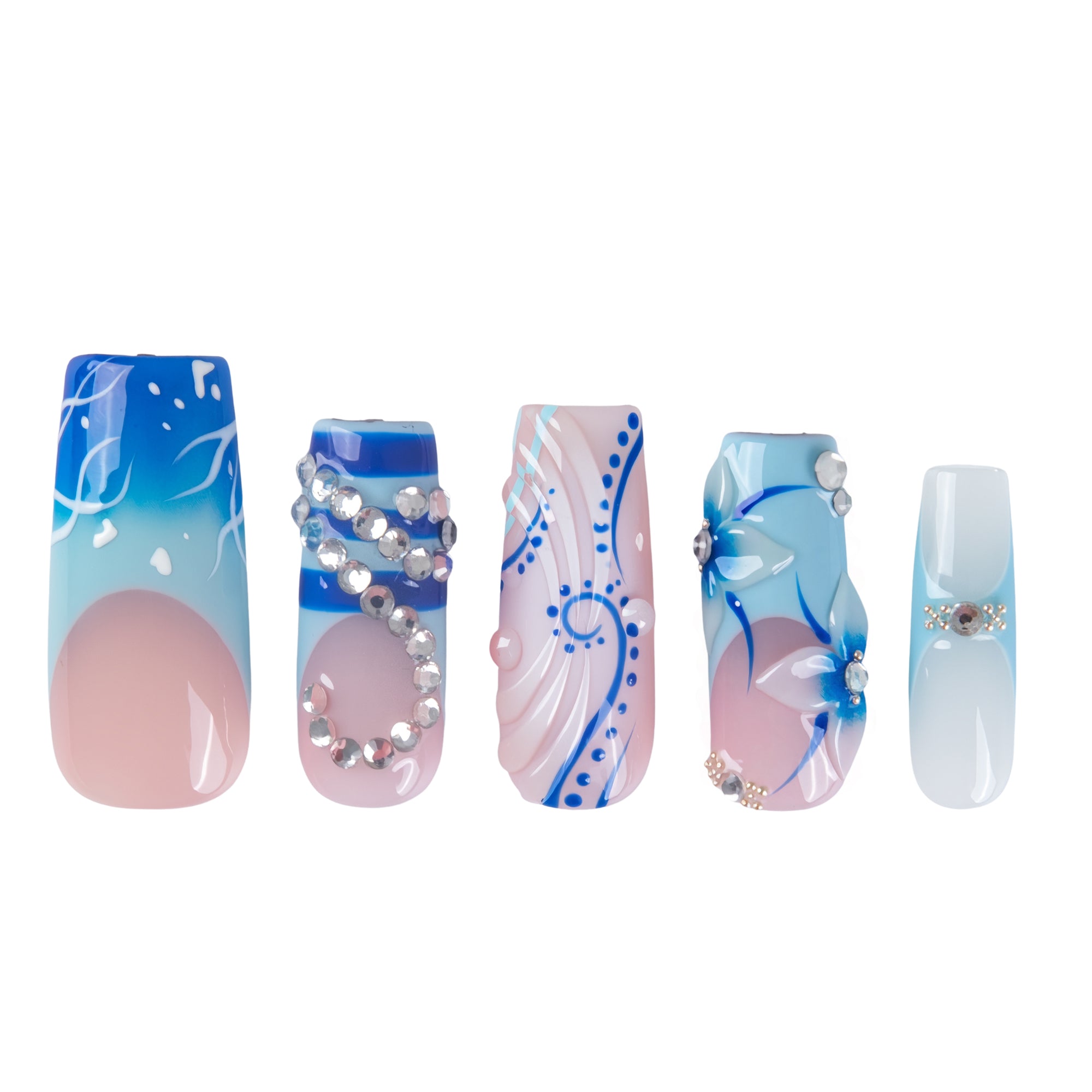 Blue Mirage Handmade Nails H943