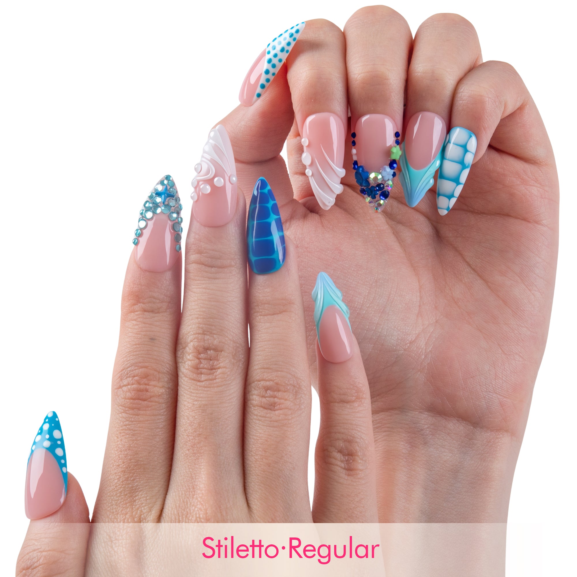 Lagoon Glow Handmade Nails H945