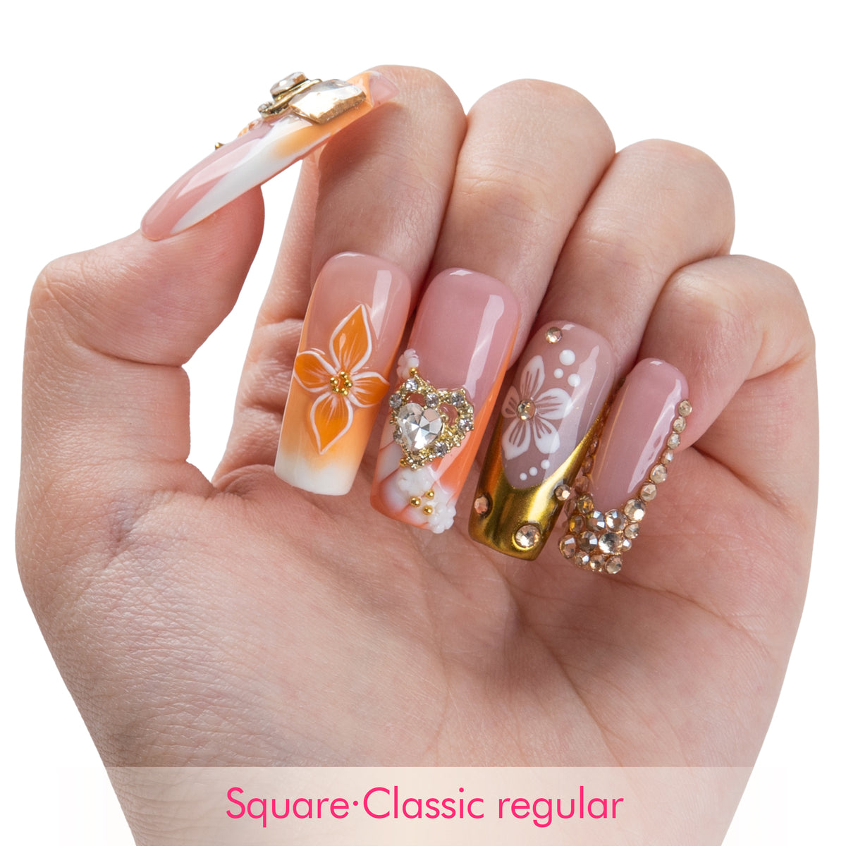 Golden Harmony Handmade Nails H948
