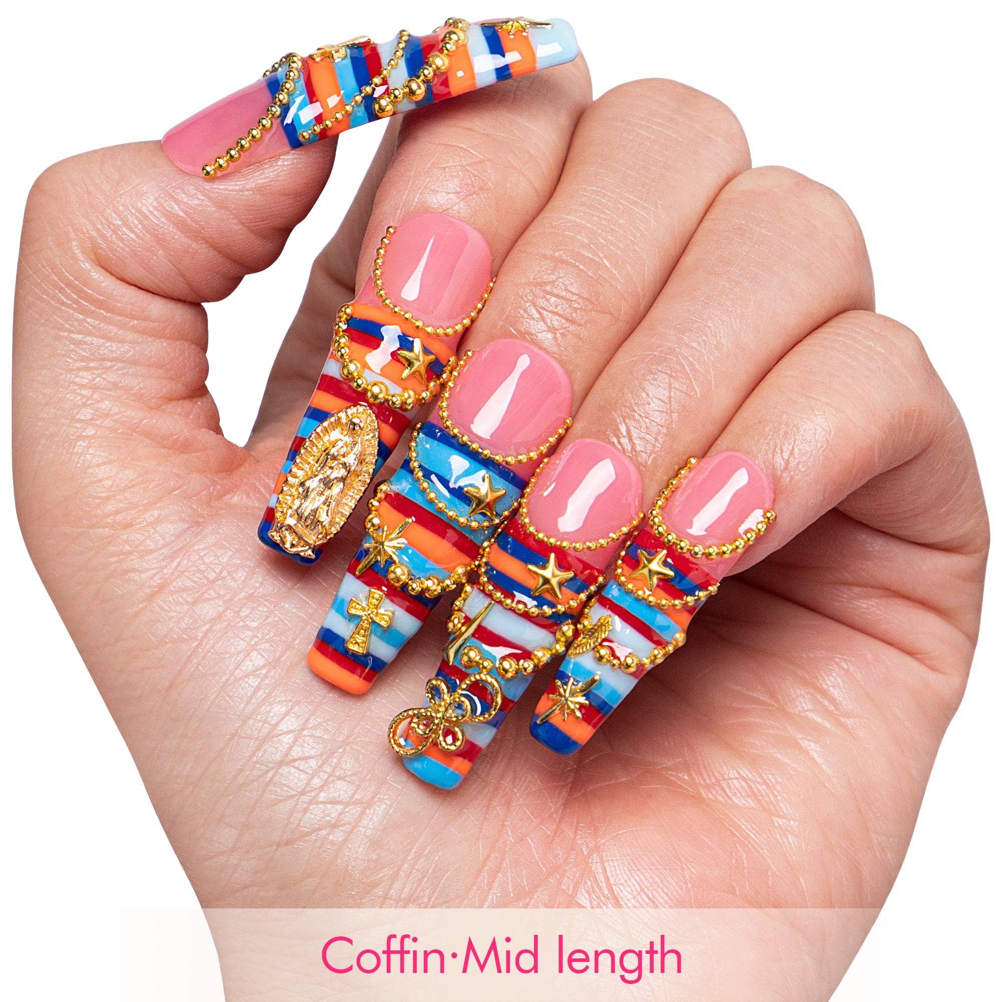 Sicilian Gold Handmade Nails H958
