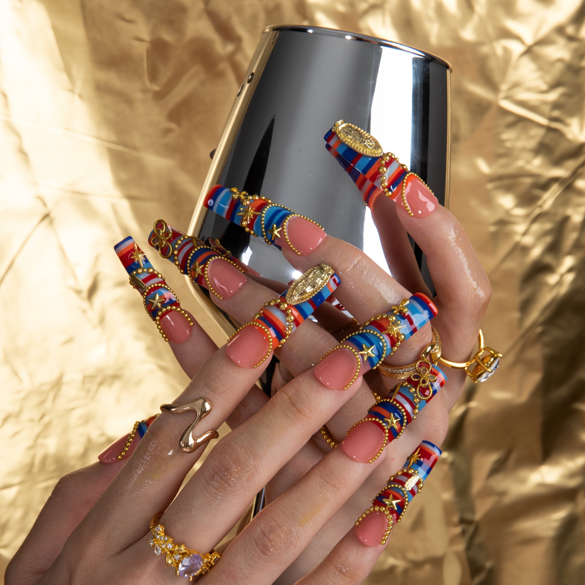 Sicilian Gold Handmade Nails H958