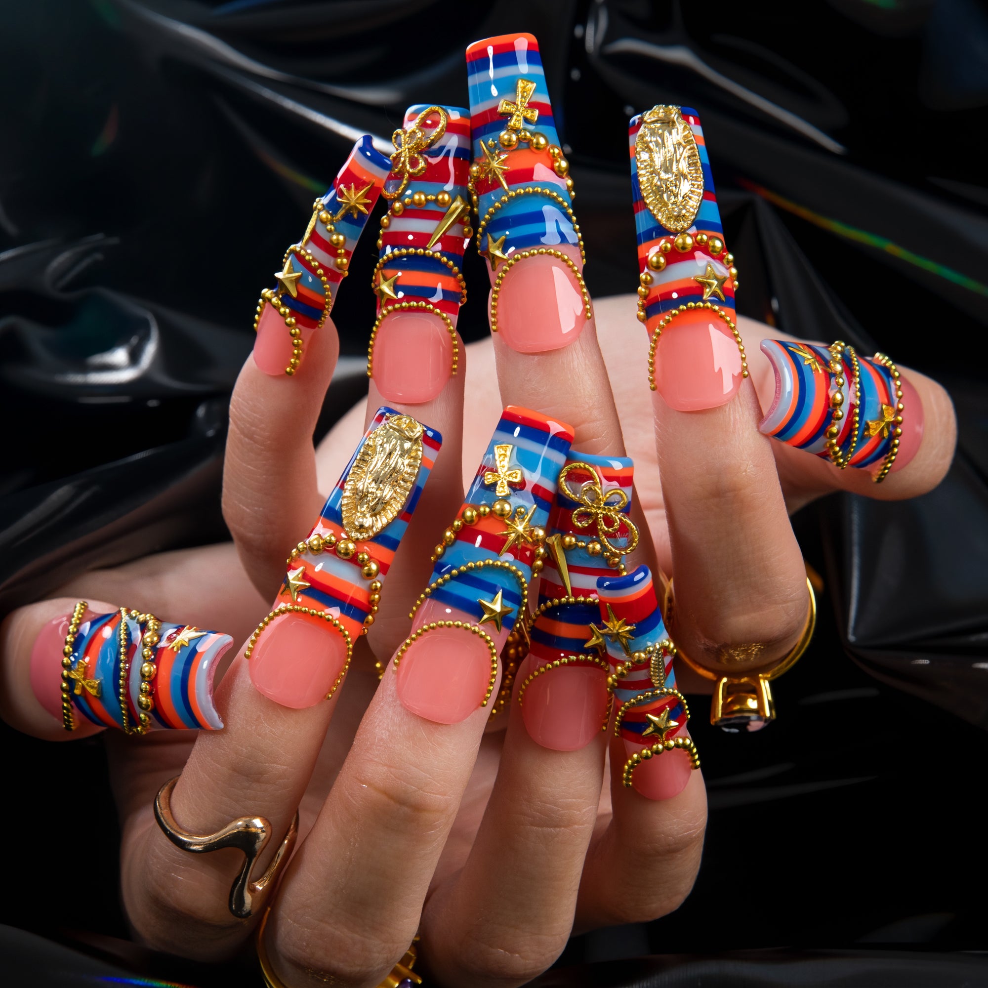 Sicilian Gold Handmade Nails H958