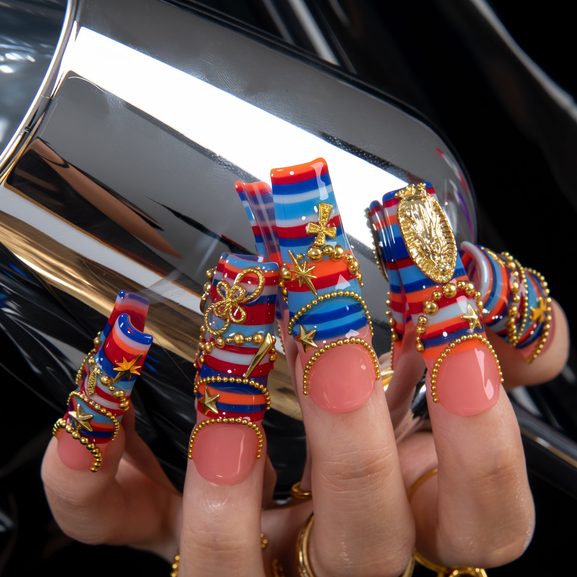 Sicilian Gold Handmade Nails H958