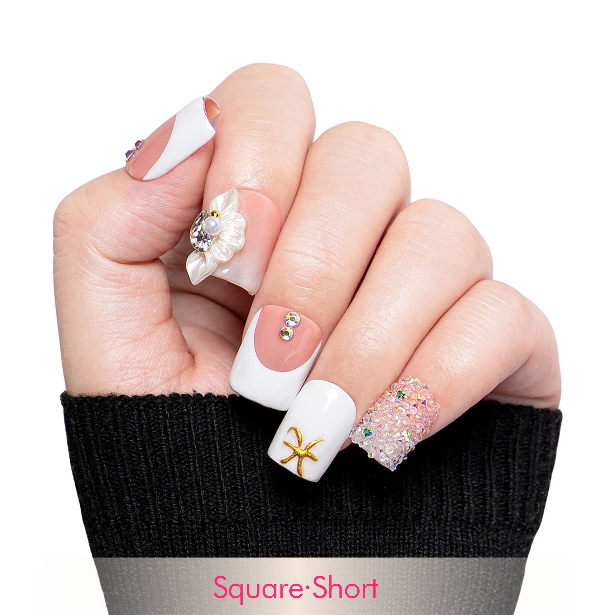 Only You French Tip Handmade Nails H97