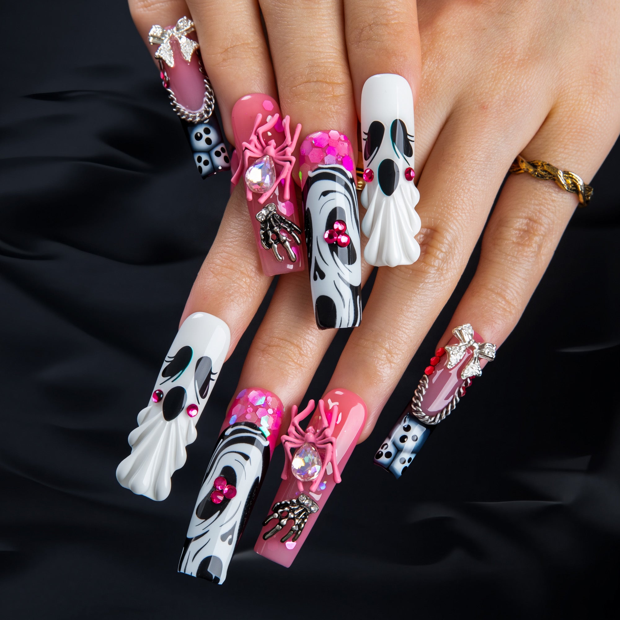 Ghost Glam Handmade Nails H976
