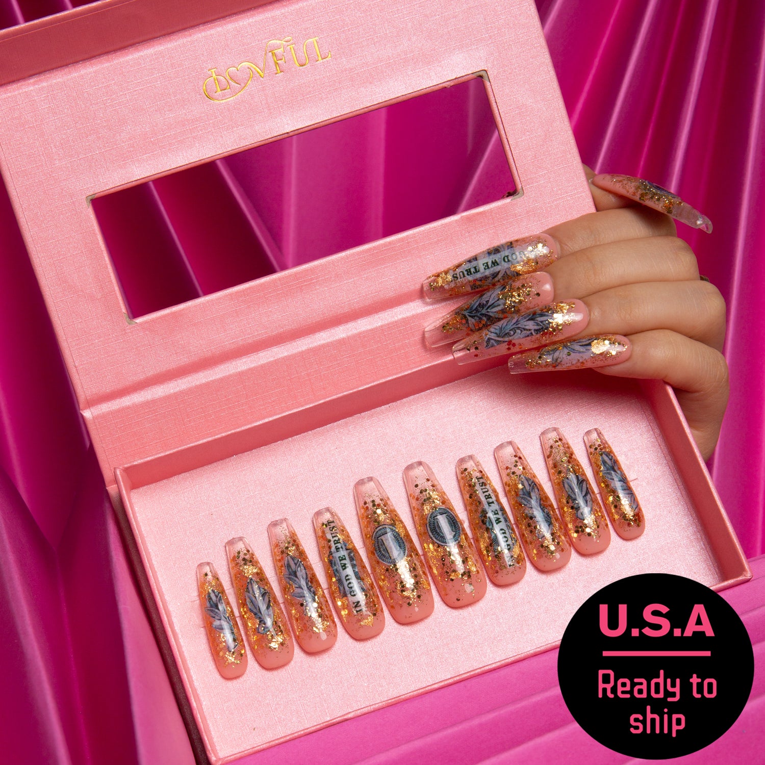 Dollar Handmade Coffin Nails H98 RTS