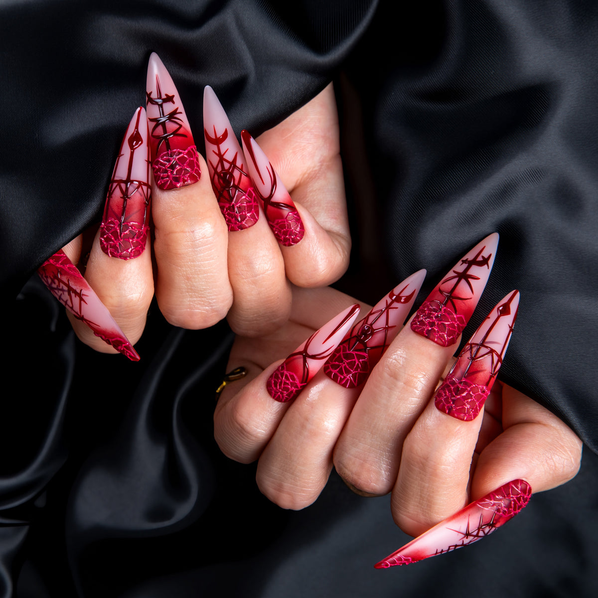 Crimson Rune Handmade Nails H981