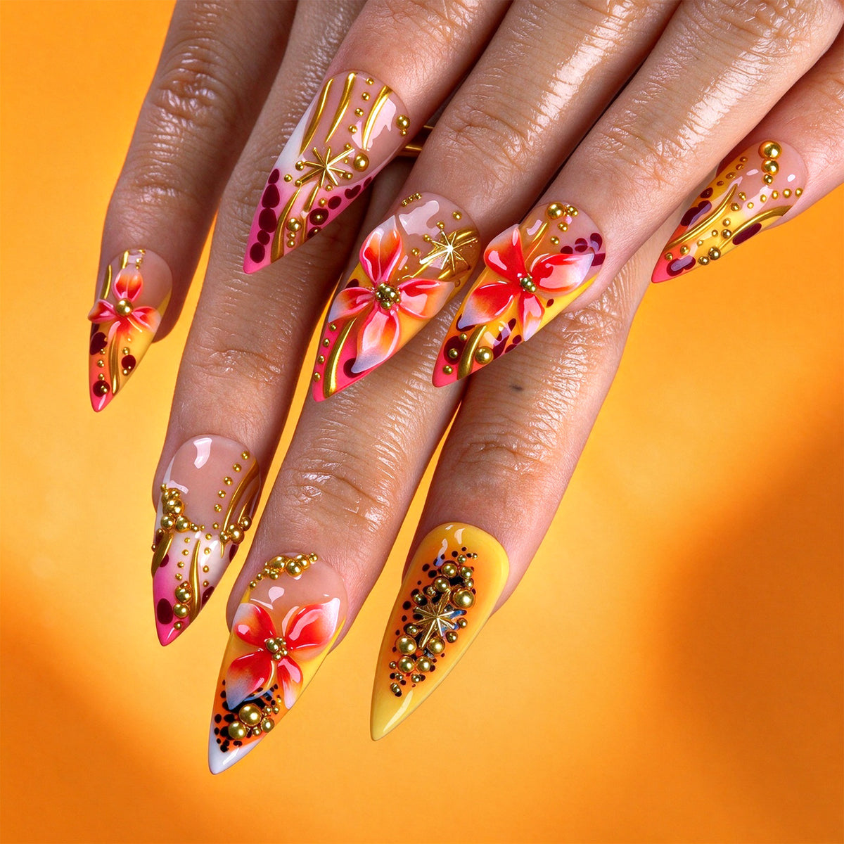 Sunlit Paradise Handmade Nails H988