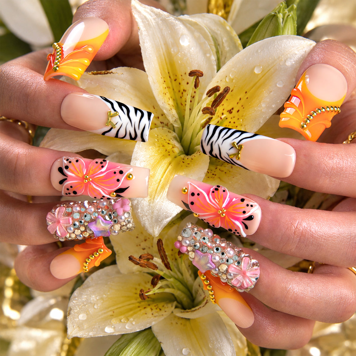 Tangerine Dream Handmade Nails H989