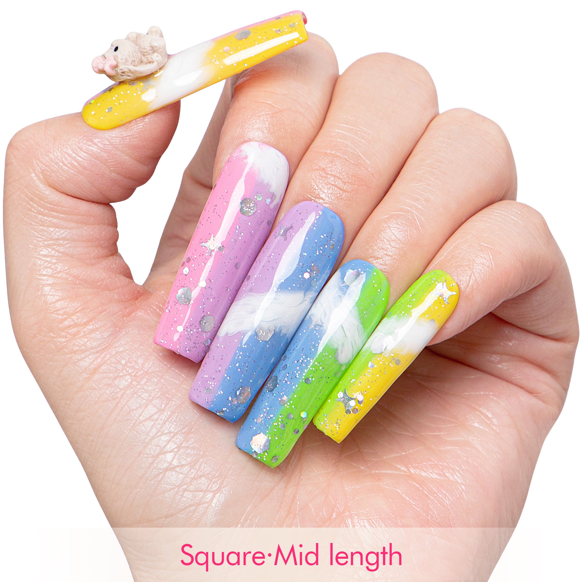 Thinking Above the Cloud Handmade Nails H99