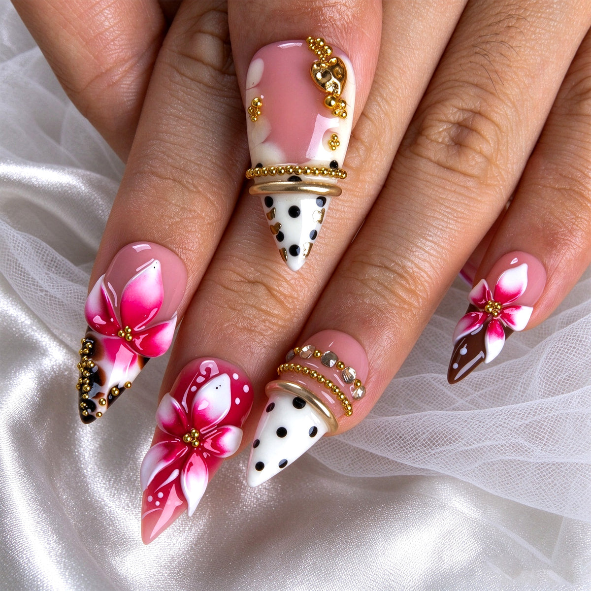 Rosy Magnolia Handmade Nails H990