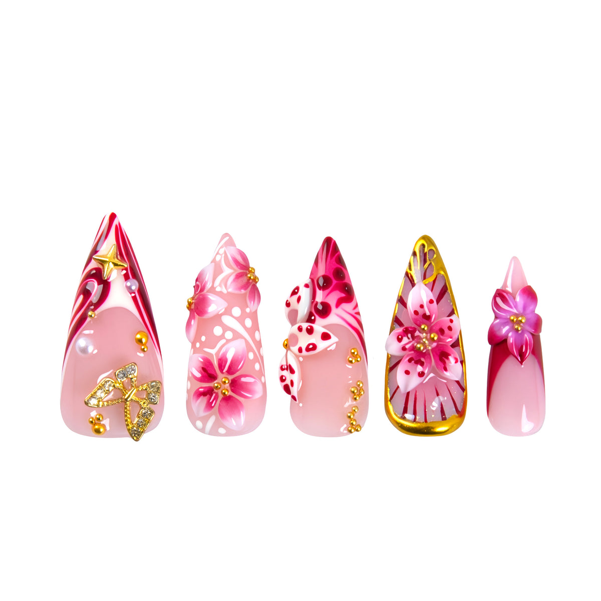 Crimson Garden Handmade Nails H992