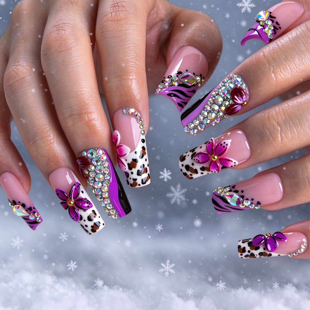 Amethyst Allure Handmade Nails H993