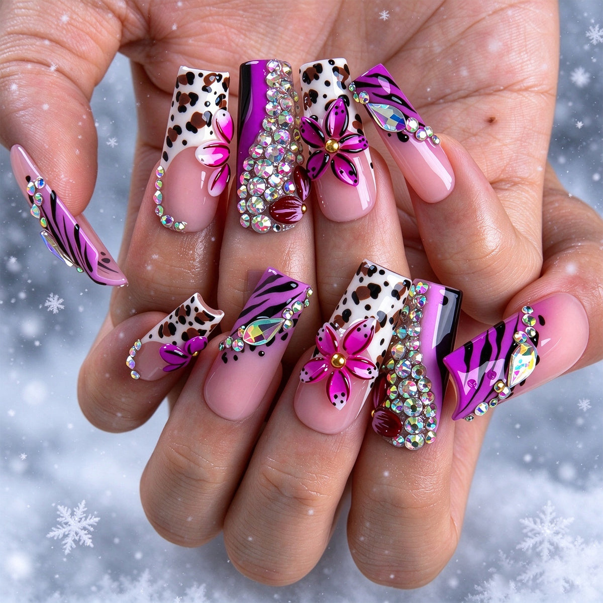 Amethyst Allure Handmade Nails H993