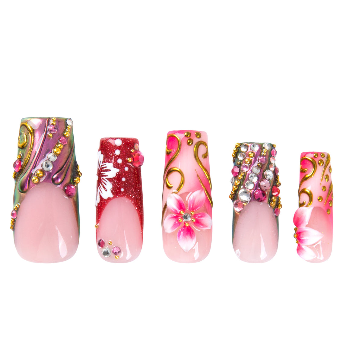 Floral Desire Handmade Nails H996
