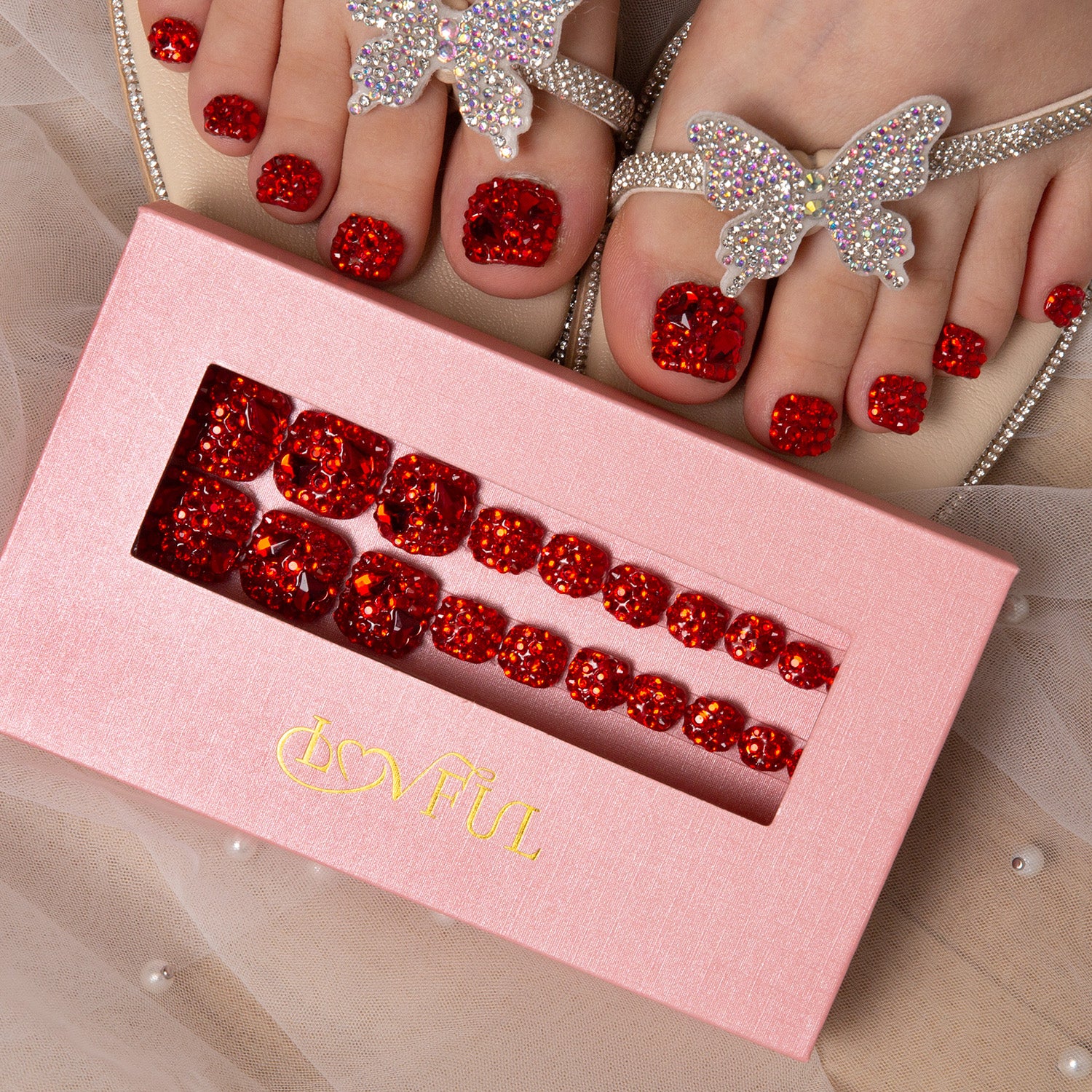 Flaming Sex T39 Toe Nails- 20Pcs Free Size