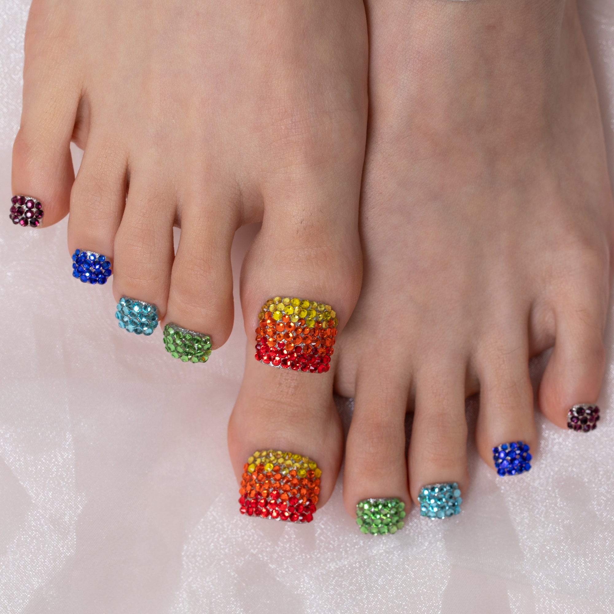 Rainbow T90 Toe Nails - 20Pcs Free Size