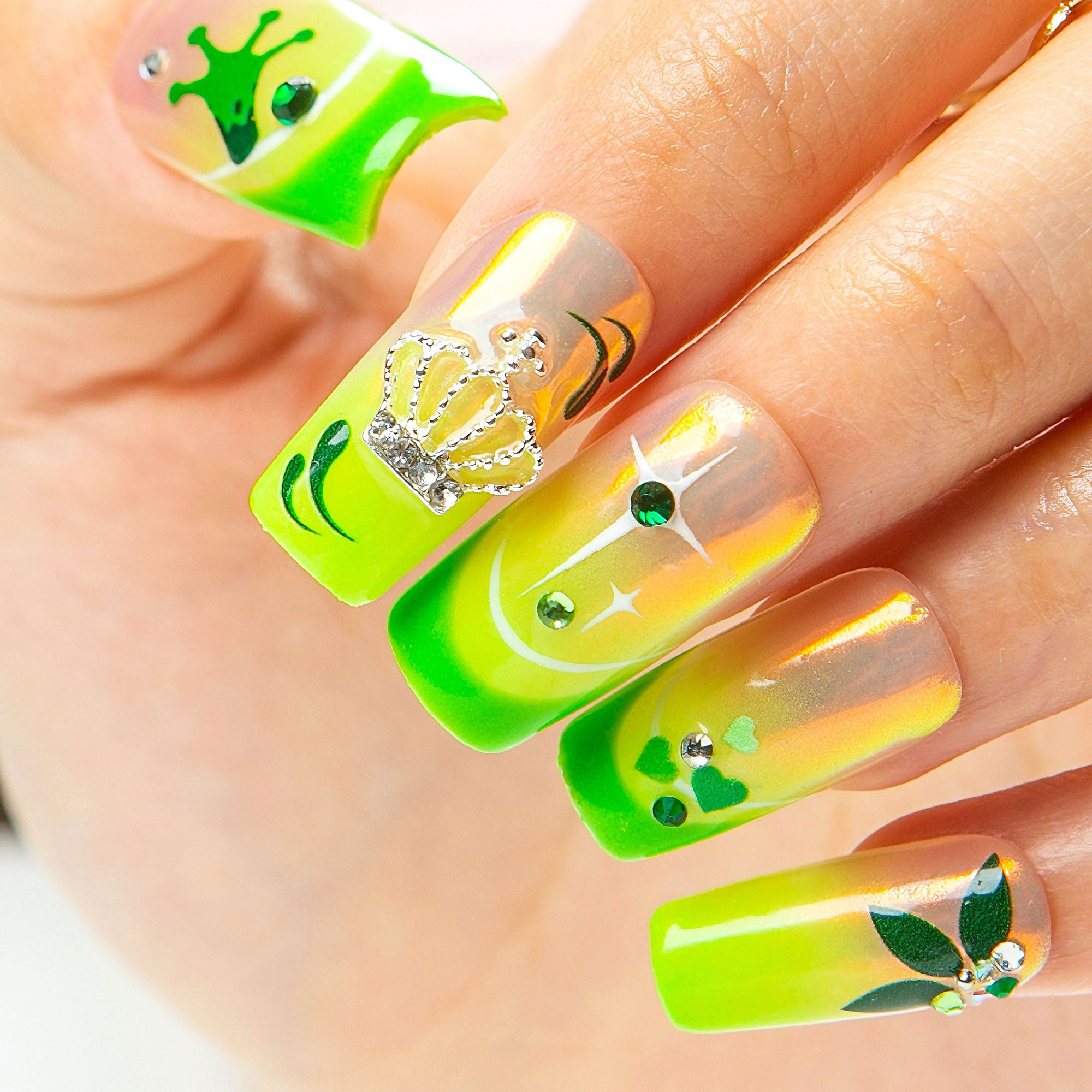 Evangeline’s glow Handmade Nails H456