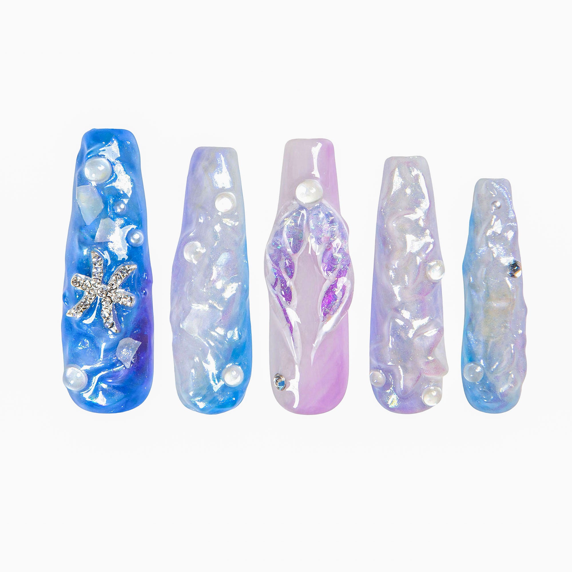 Pisces Moonrise Handmade Nails H592
