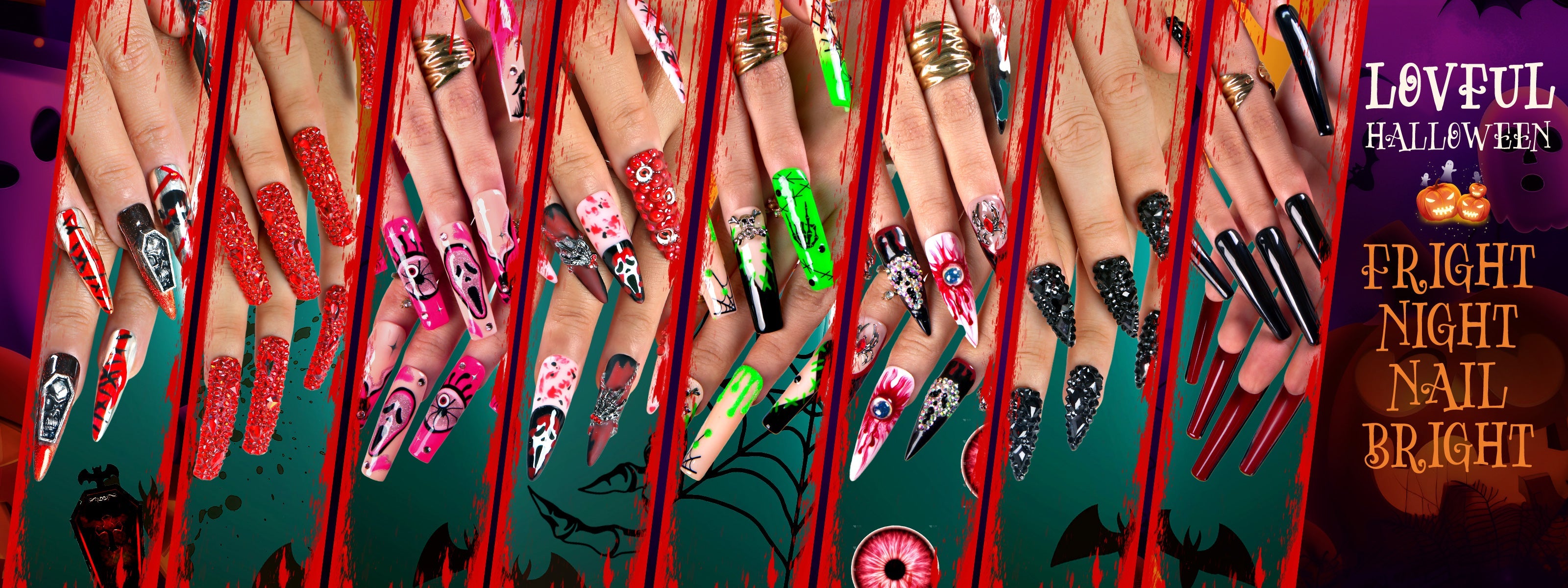 🎃 Fall &amp; Halloween Press-On Nails 2025