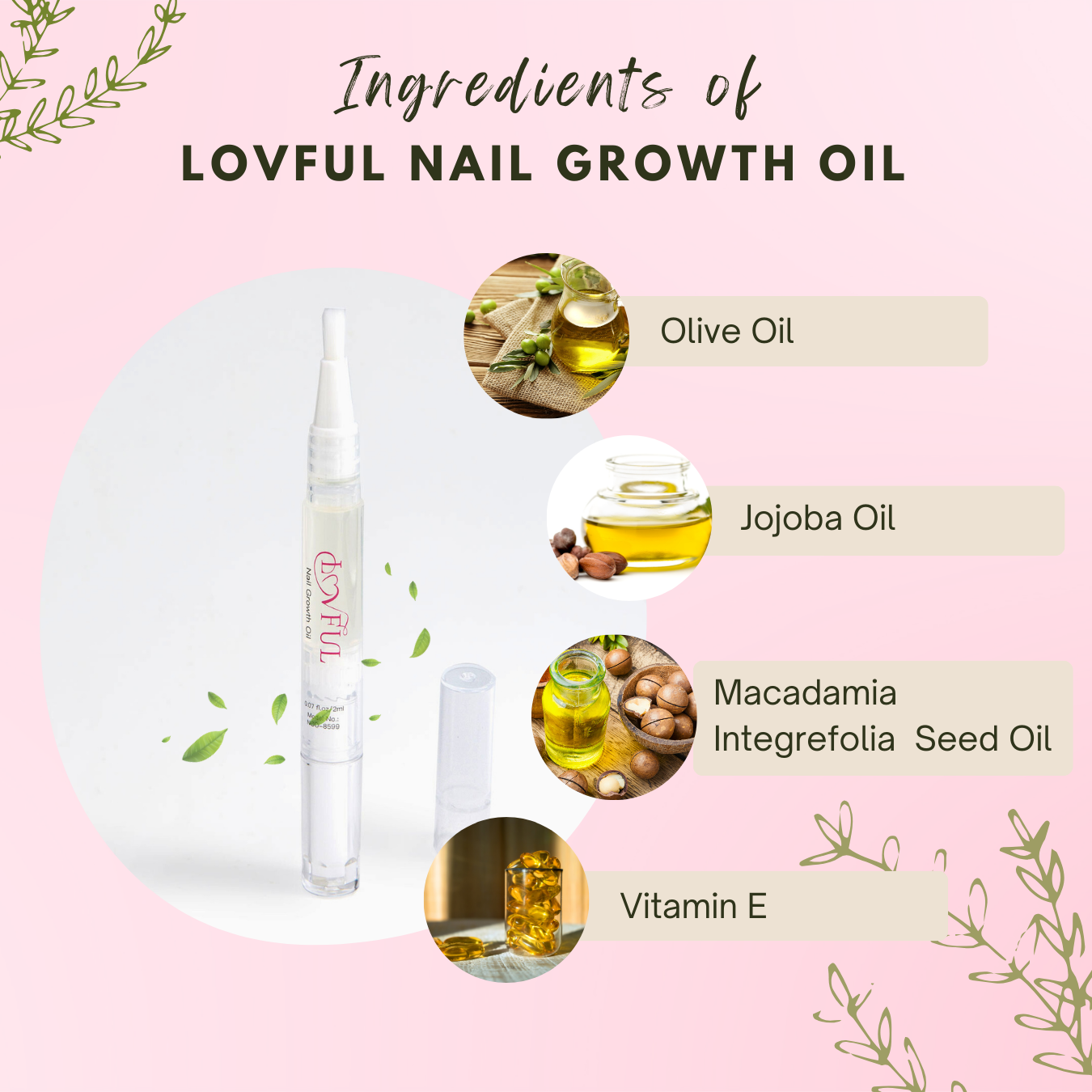 Lovful Nail Growth Oil with natural ingredients