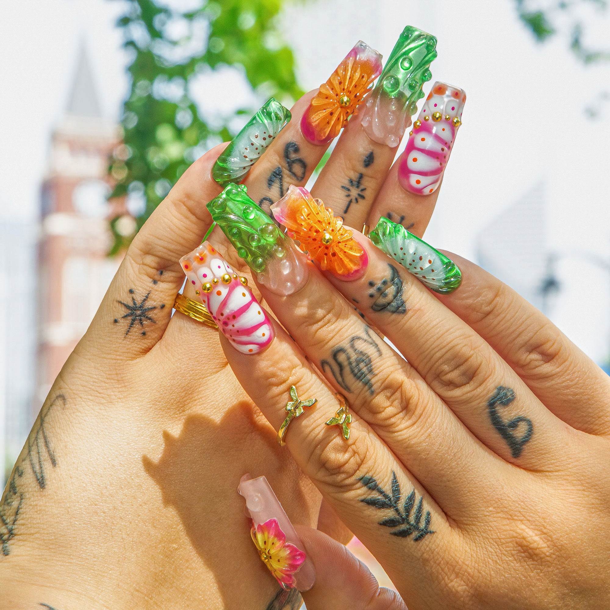 Sea Bloom Handmade Nails H544 RTS