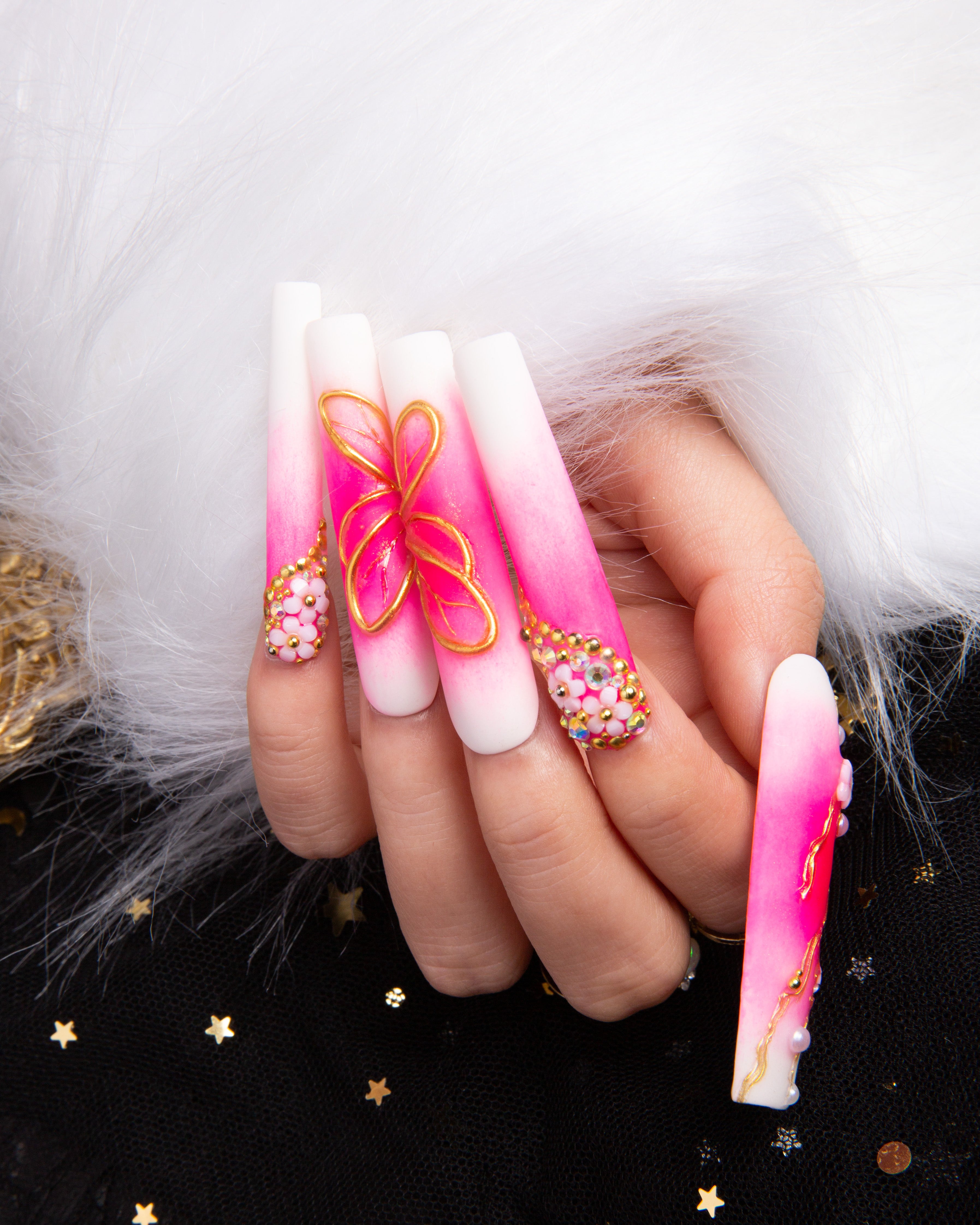 cherry blossom press on nails