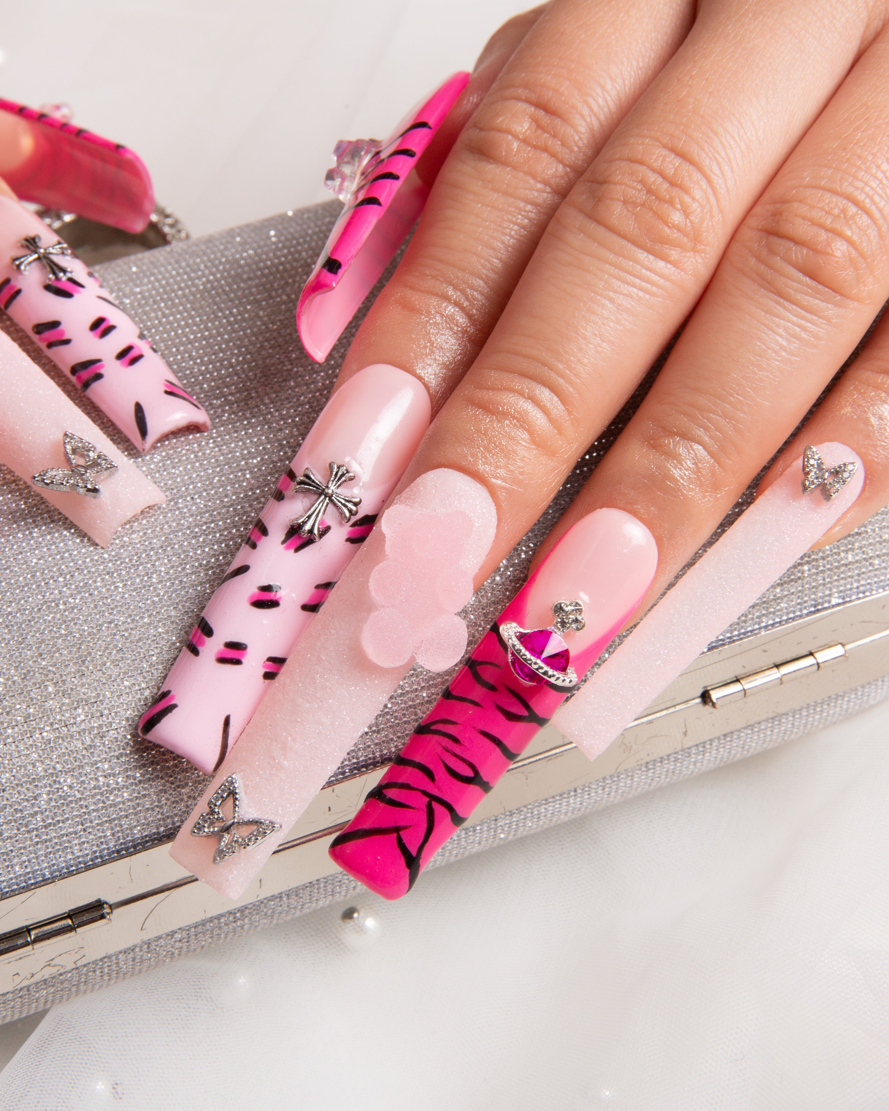 safari love press on nails