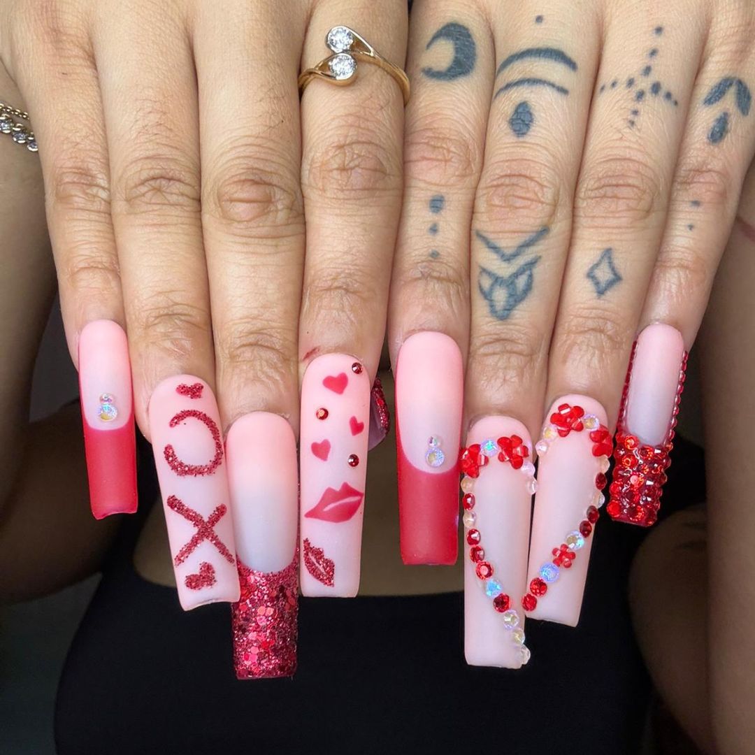 @Armoni_Hance x Lovful Creator Collab Valentine's Day Edition Be Mine Handmade Nails H368