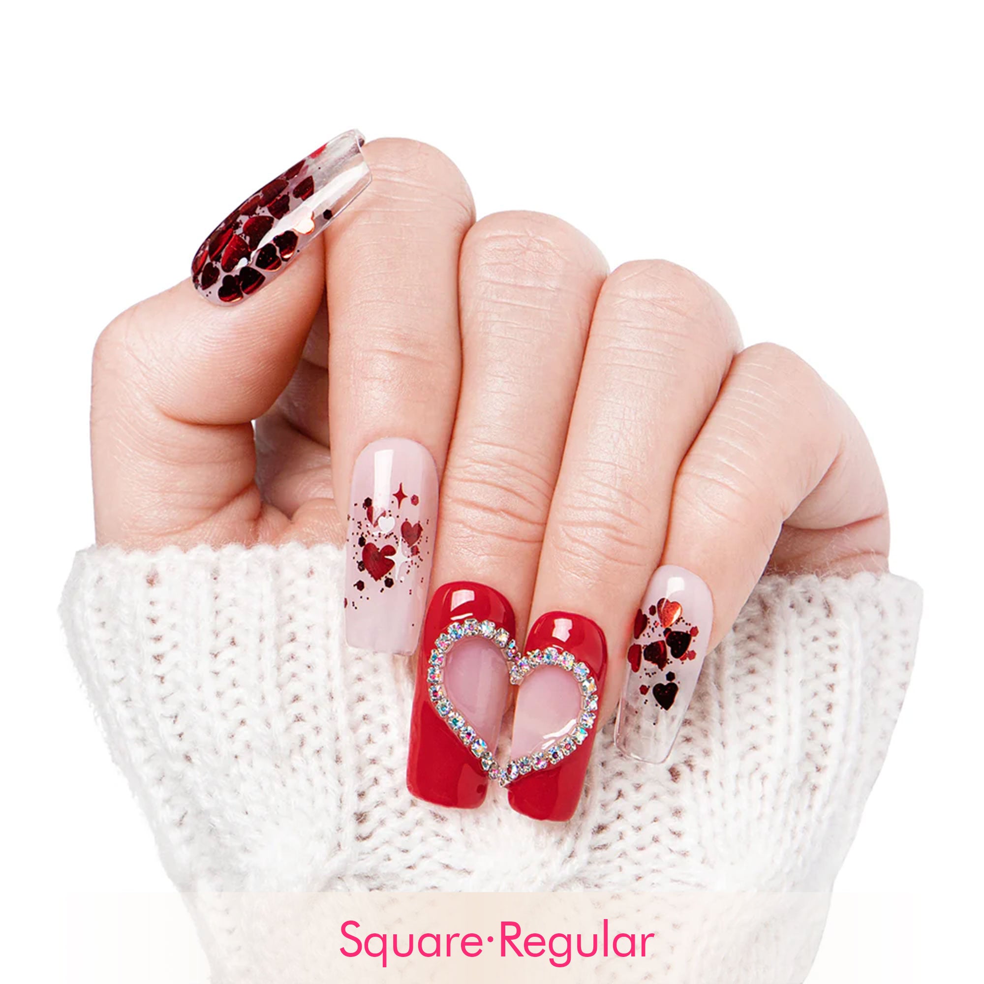 Valentine's Day Exclusive Handmade Nails H154