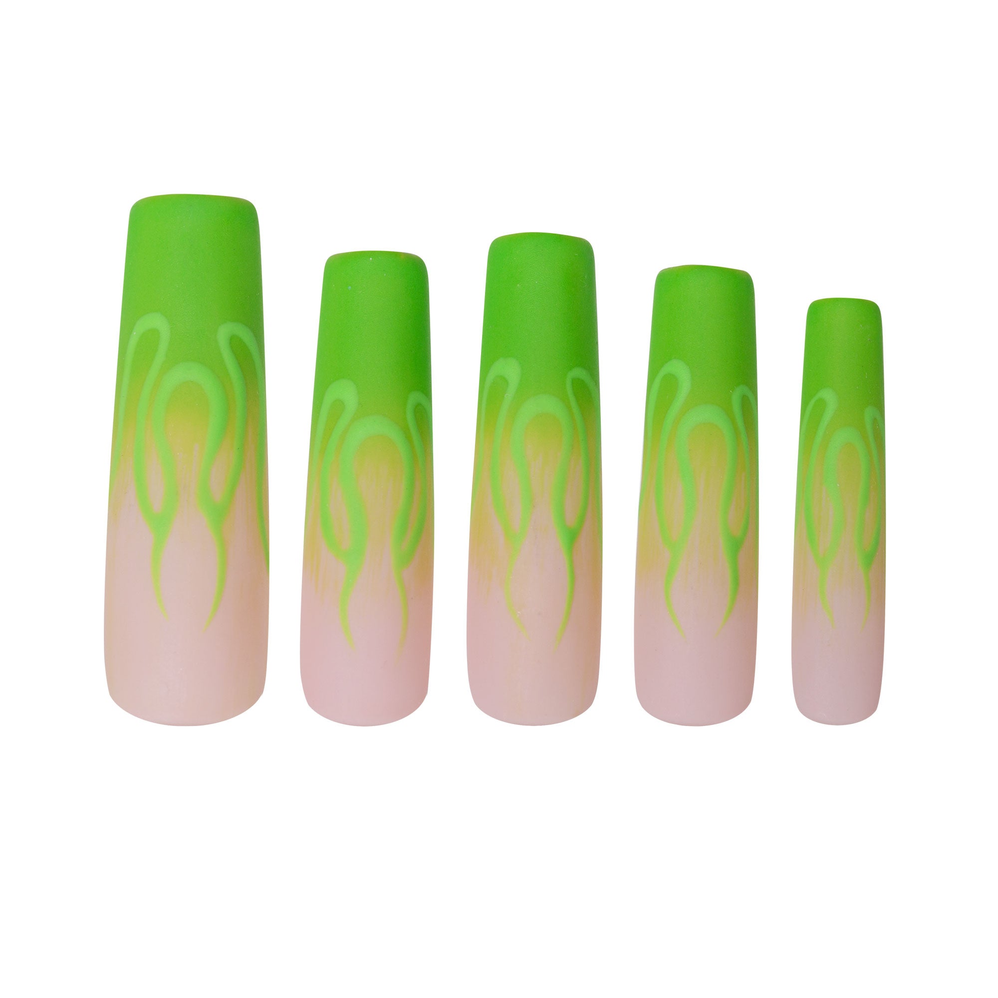 Neon Inferno Handmade Nails H443