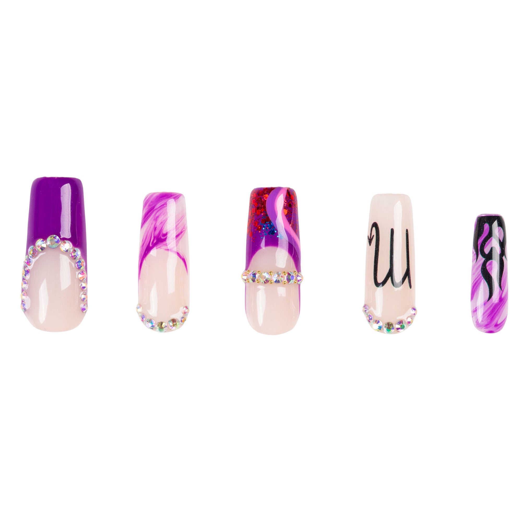 Scorpion Flame Handmade Nails H512