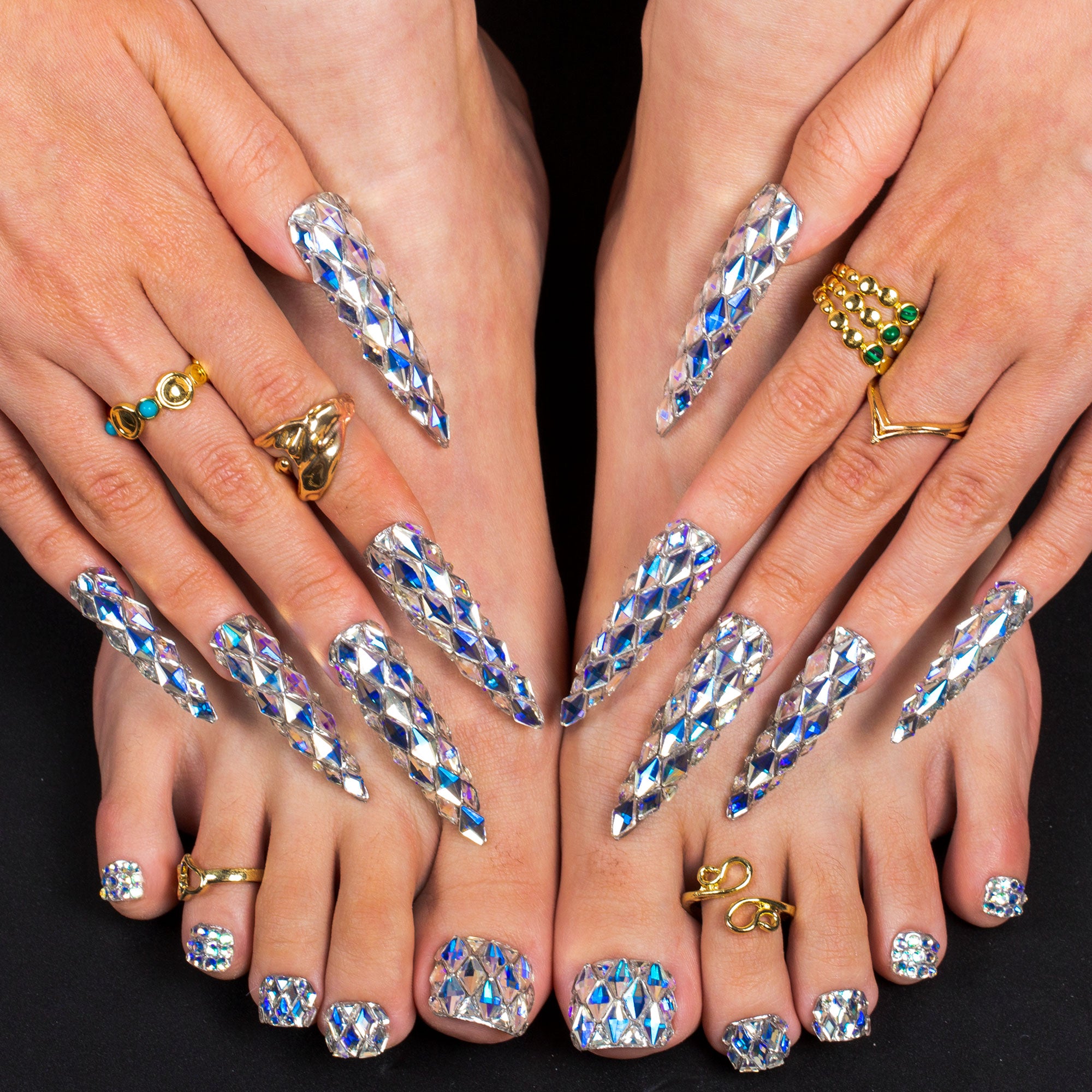 Crystal Vision Combo Set Handmade Nails H482+T482