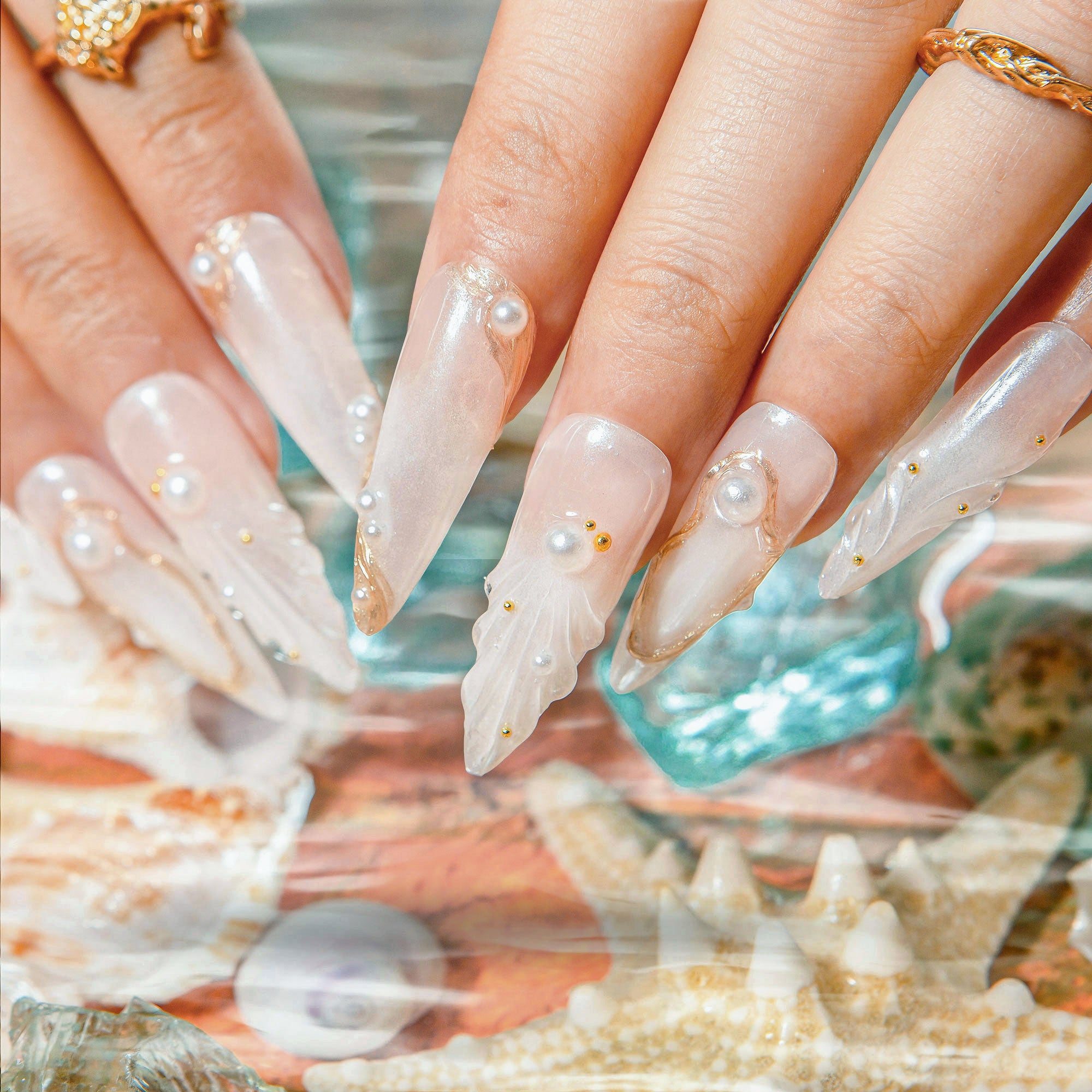 Pearl Tide Handmade Nails H543 RTS