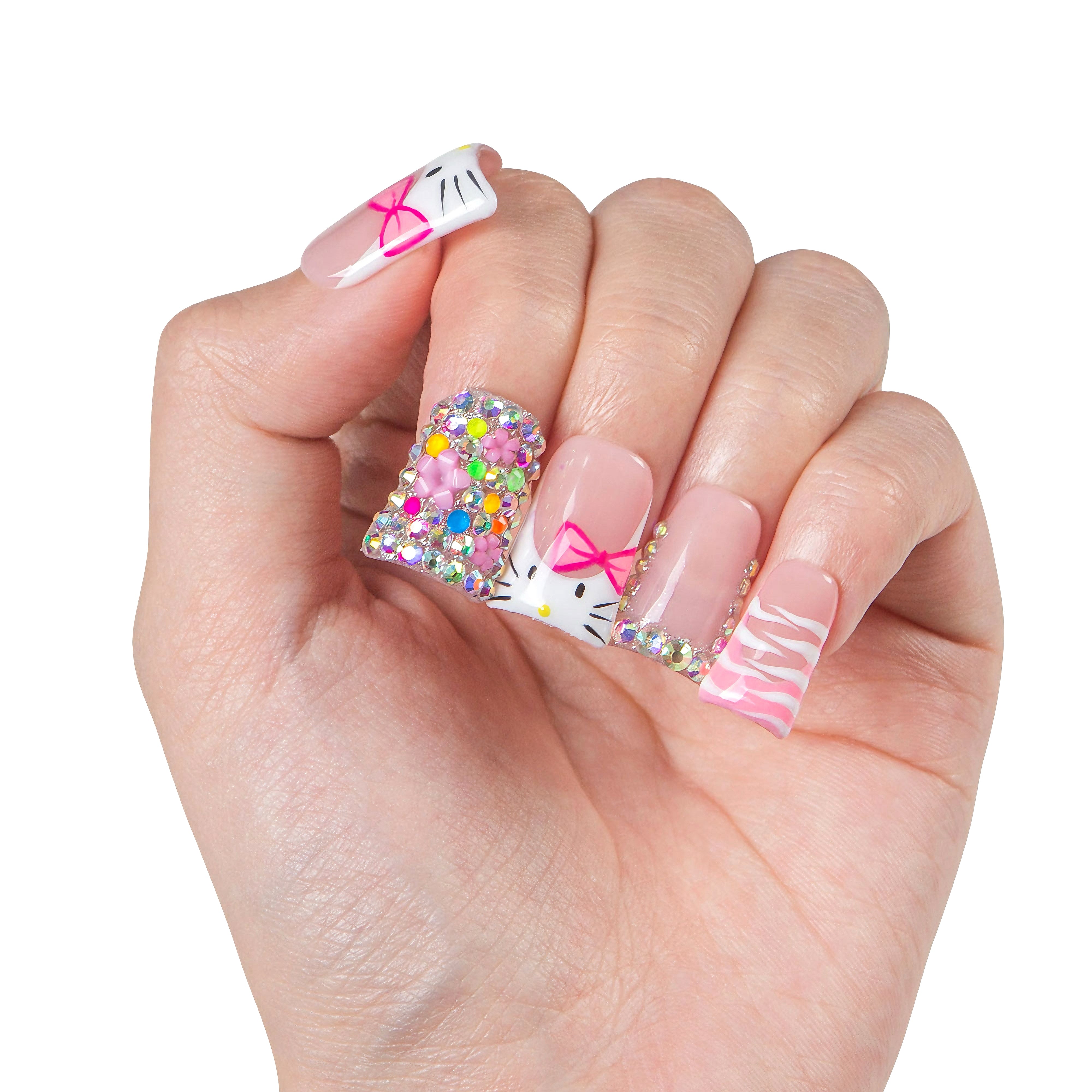 Kiss Me In Kawaii Handmade Nails H577