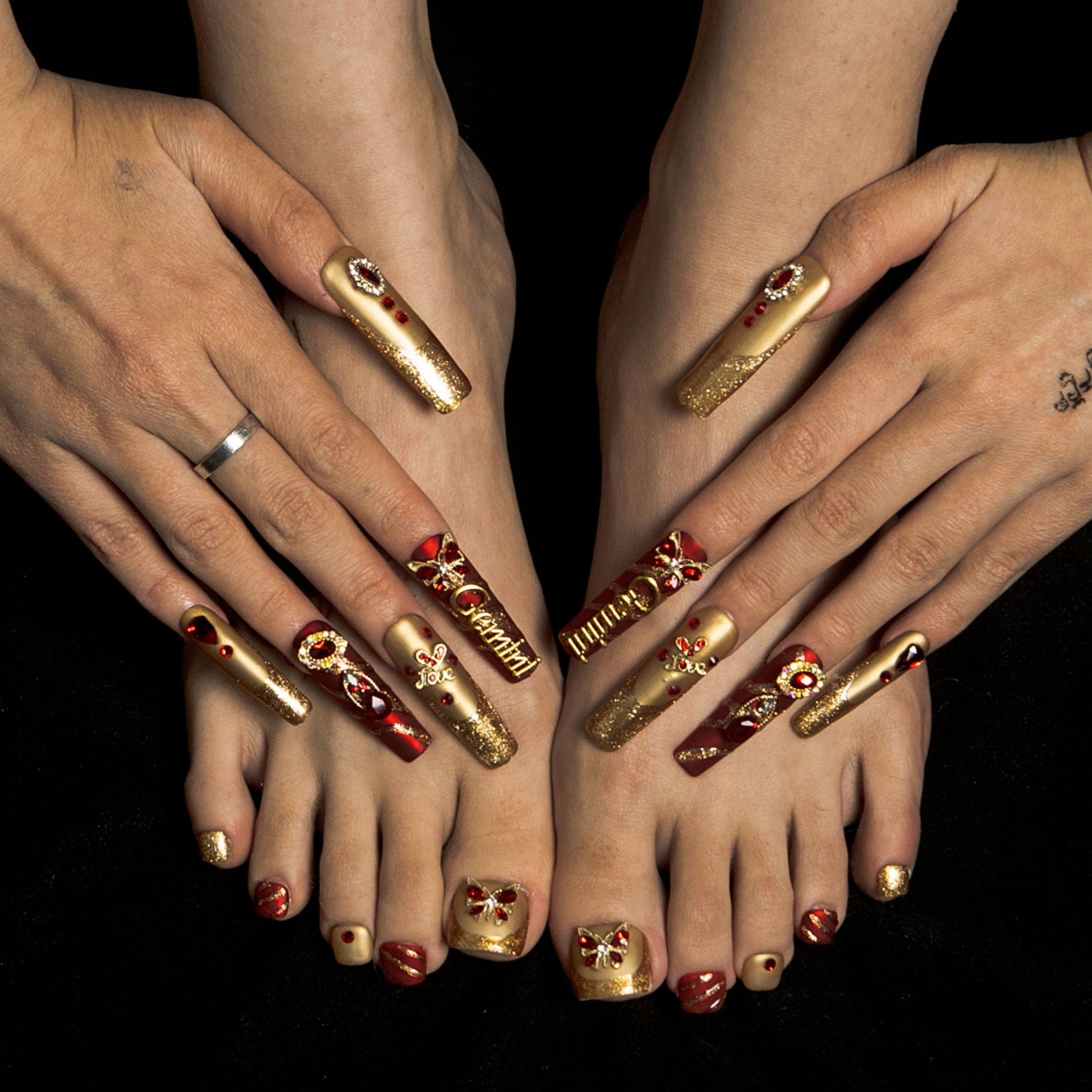 Gemini Combo Set Handmade Nails H253+T253