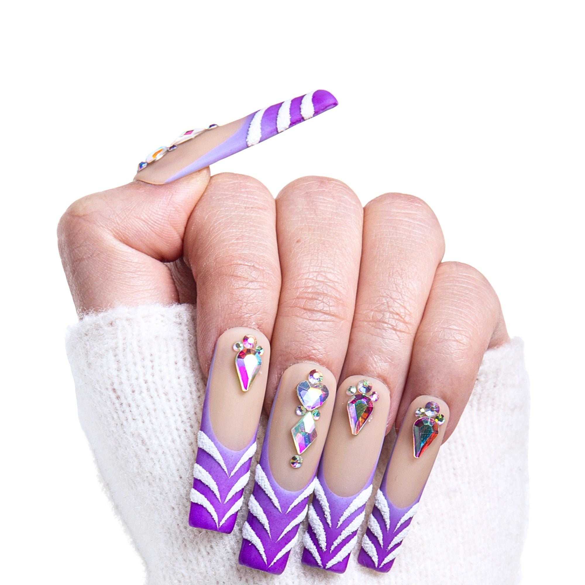 Purple Haze Handmade Nails H304