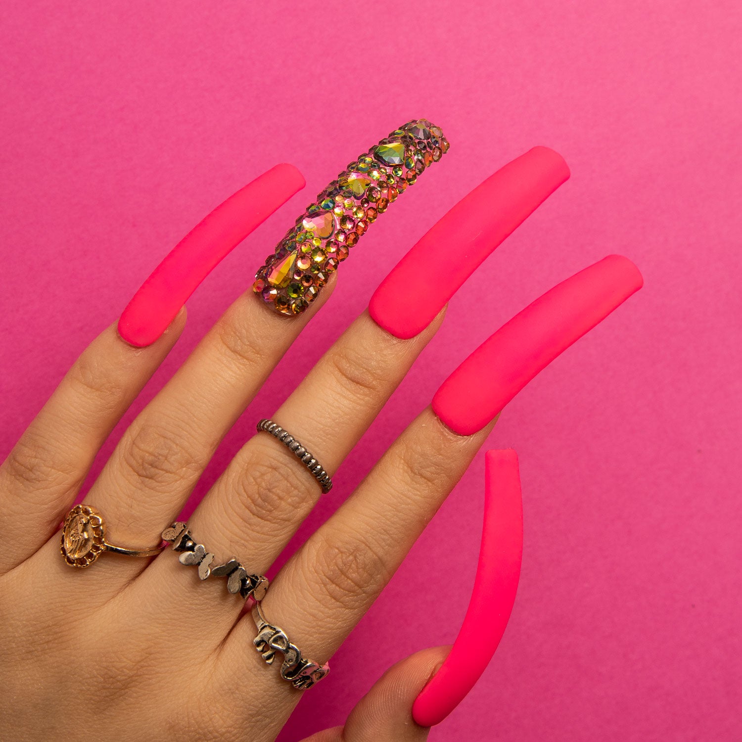 Barbie Mariposa Handmade Curve Nails H47