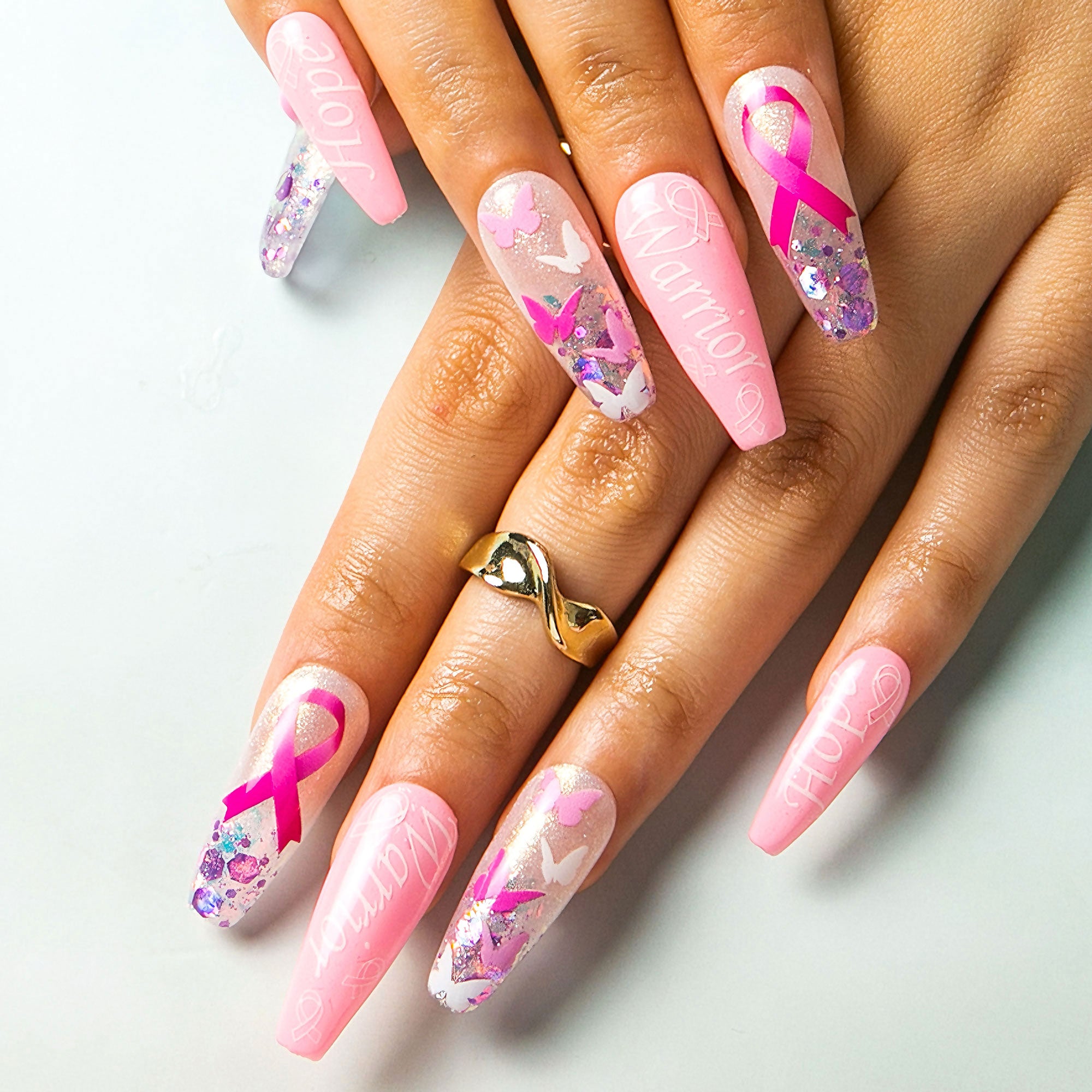 Wings of Hope Handmade Nails H487