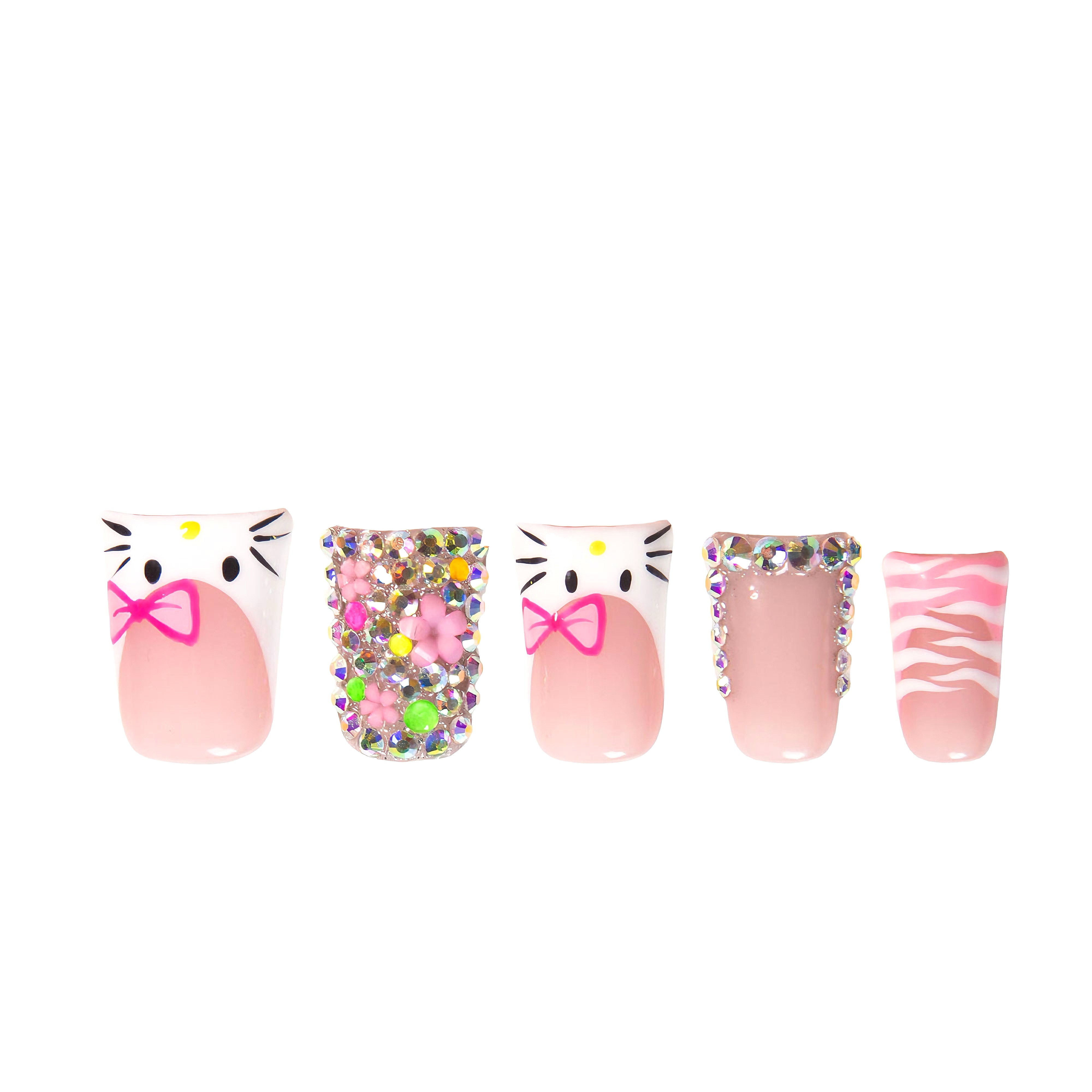 Kiss Me In Kawaii Handmade Nails H577
