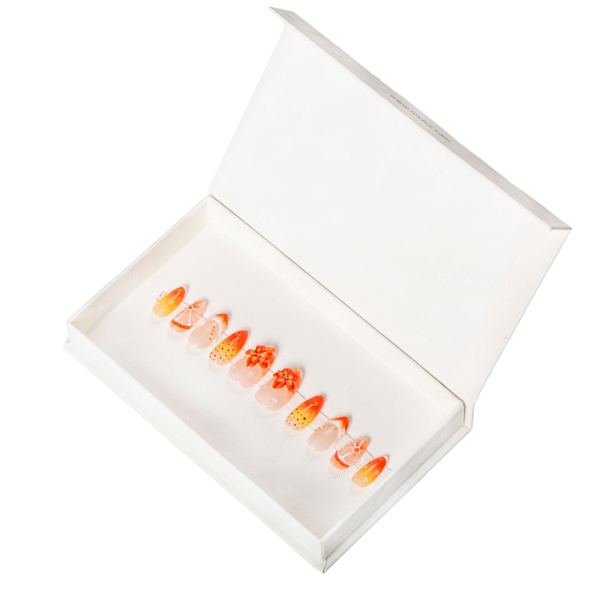 Holy Hibiscus Heat Handmade Nails H546