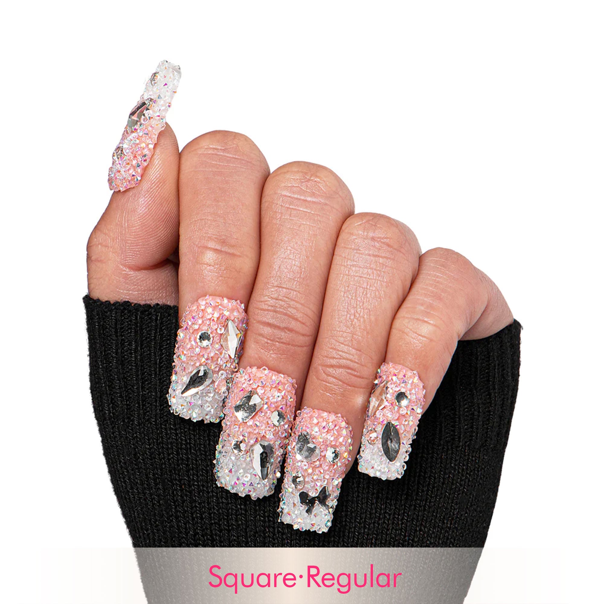 Berry Shake Pink Handmade Nails H56