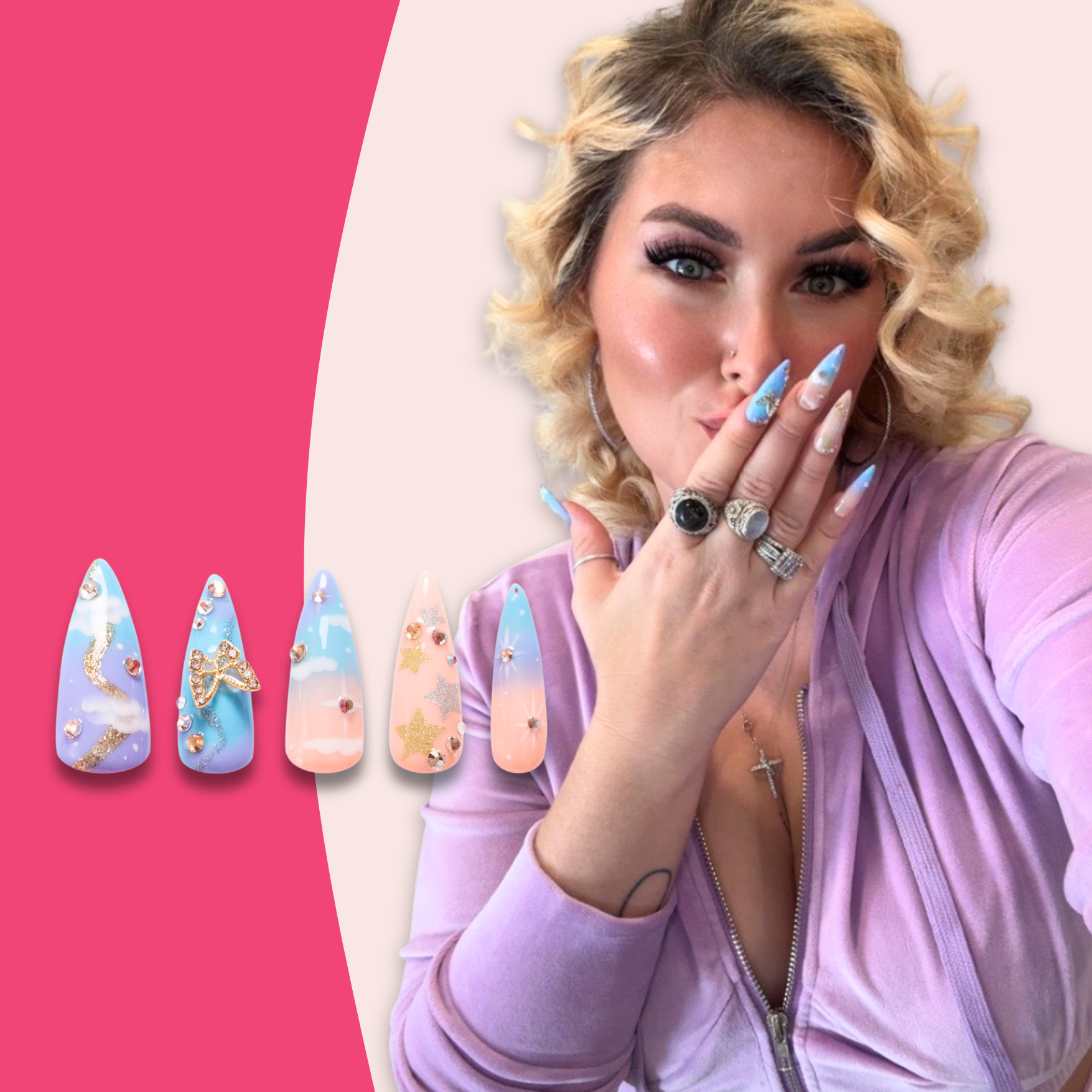 @kymieann x Lovful Creator Collab Series Dreamland Handmade Stiletto Nails H350