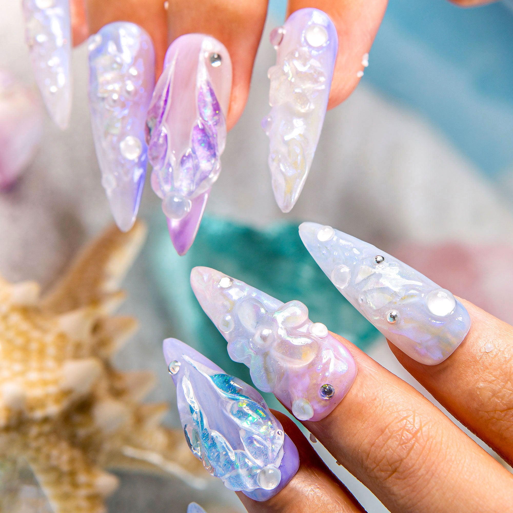 Piscis Moonrise Club Handmade Nails H592